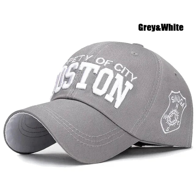 Gorra de béisbol Boston con bordado 3D unisex