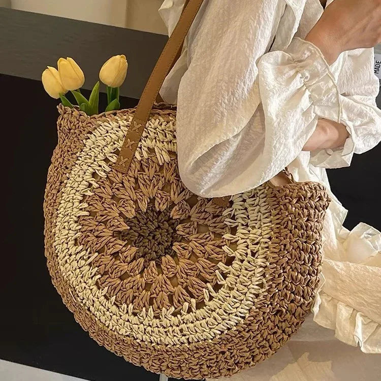 Bolso encordado y colorido para la playa de mujer