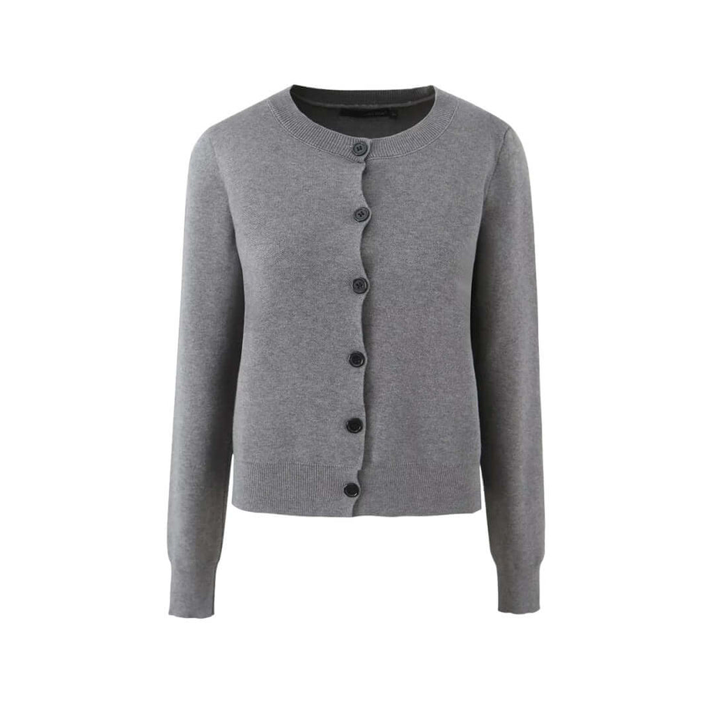 Cardigan gris de punto con botones