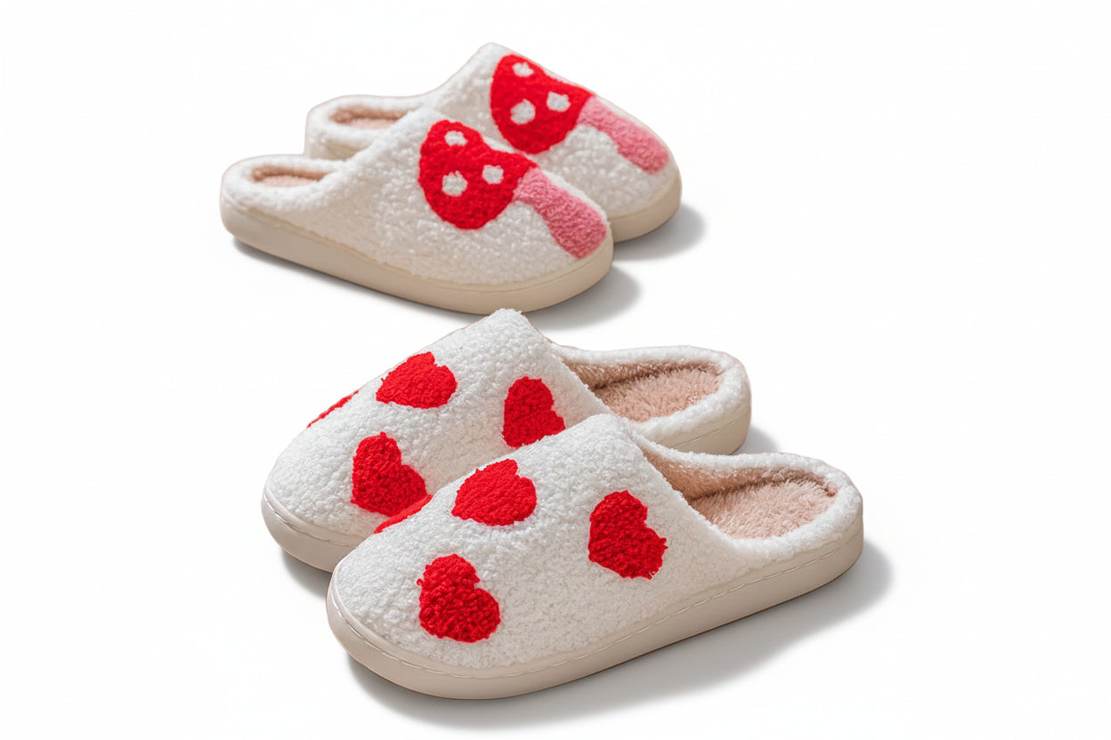 Pantuflas divertidas de algodón cálido en color azul