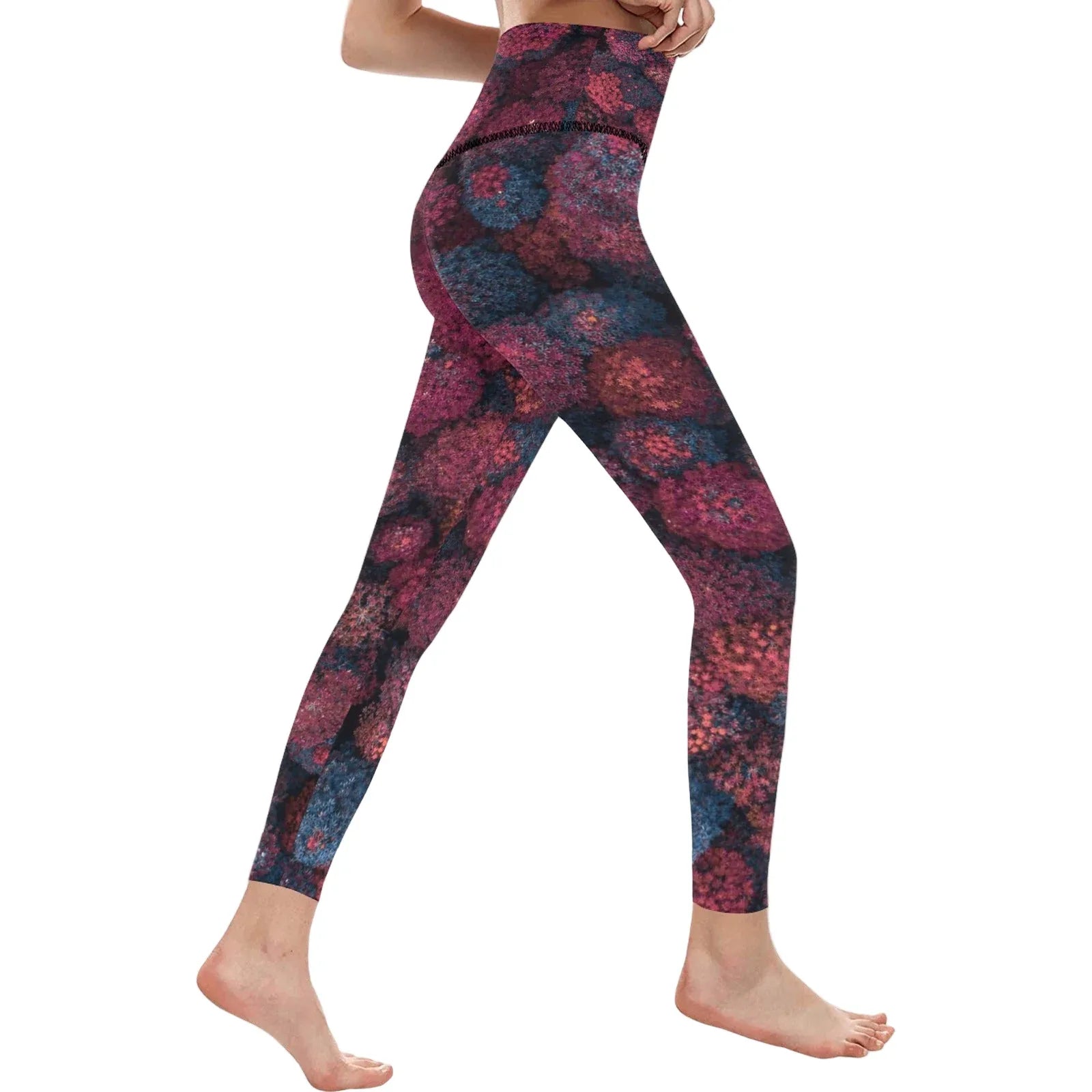 Leggings de Mujer Cintura Alta Estampado Floral Abstracto