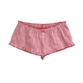 Shorts a cuadros rojos para mujer