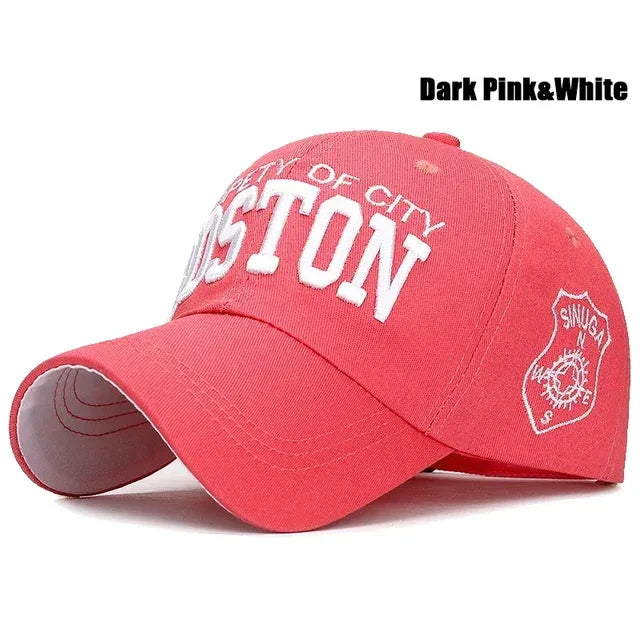 Gorra de béisbol Boston con bordado 3D unisex