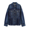 Chaqueta vaquera de mujer en denim azul
