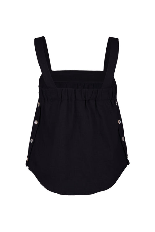 Aruma Wide-Strap Linen-Blend Top