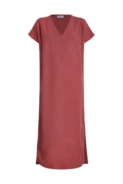 Altea Long Sleeveless Linen-Blend Dress