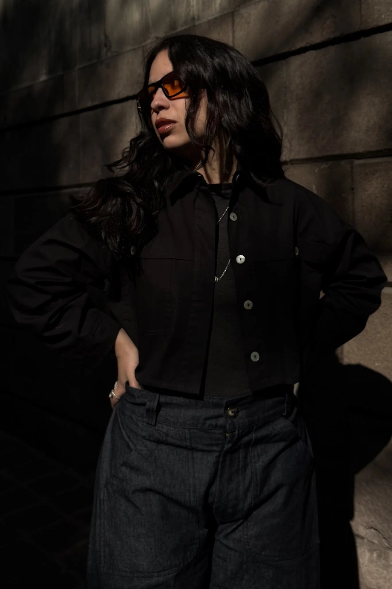 Celestine Washed Poplin Crop Shirt